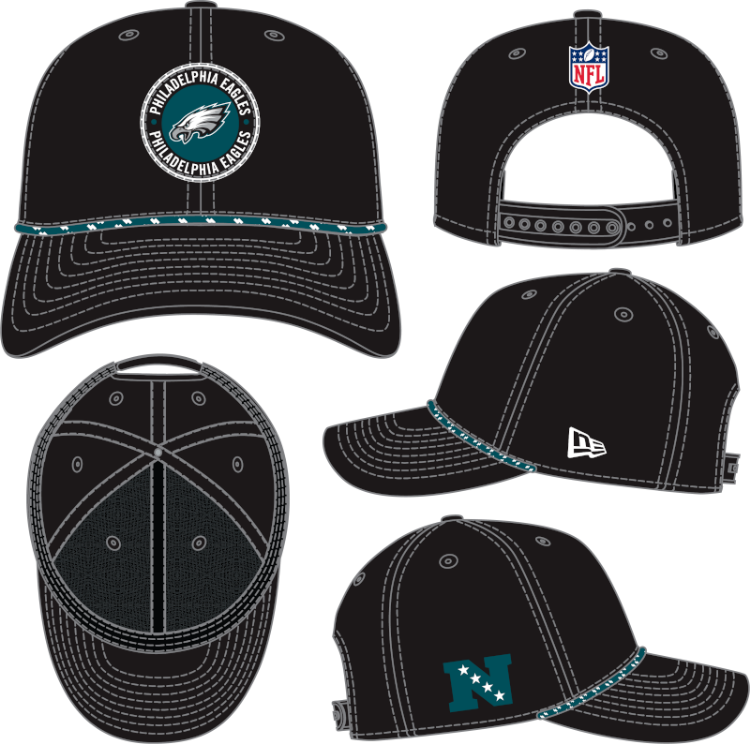 New Era Philadelphia Eagles 2024 Sideline Stretch 9SEVENTY Adjustable Hat