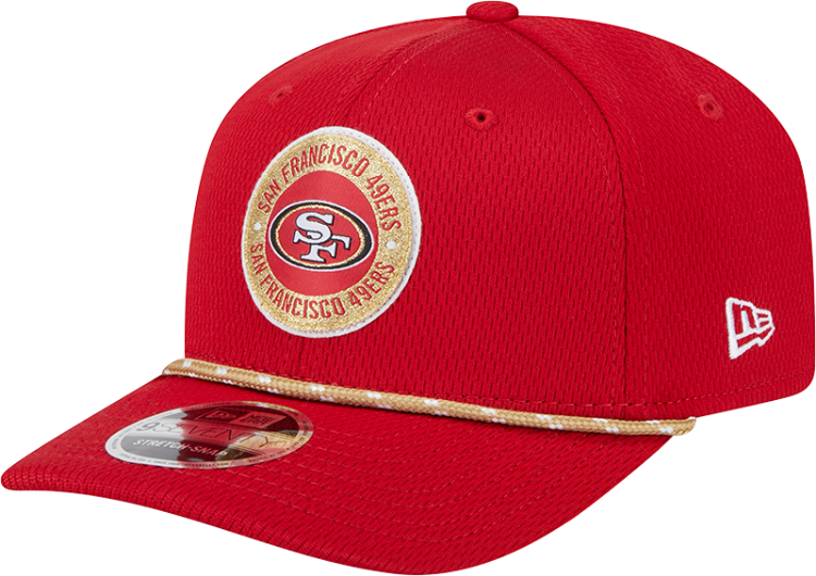 New Era San Francisco 49ers 2024 Sideline Stretch 9SEVENTY Adjustable Hat side view
