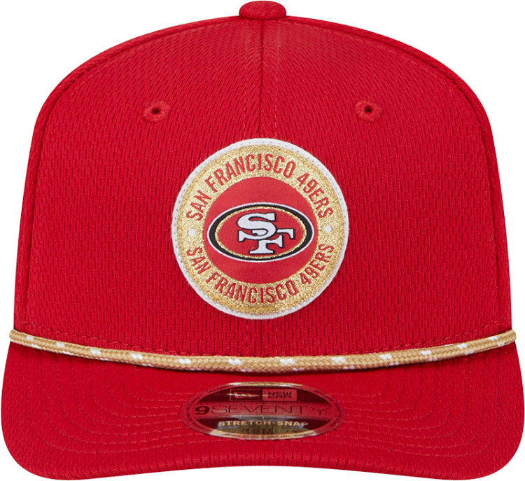 New Era San Francisco 49ers 2024 Sideline Stretch 9SEVENTY Adjustable Hat back view