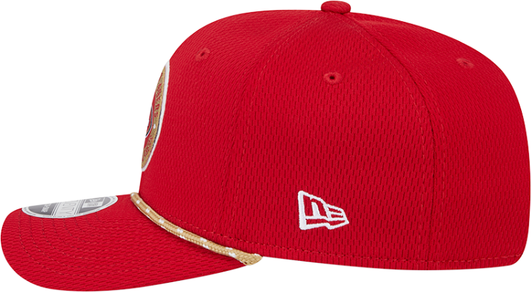 New Era San Francisco 49ers 2024 Sideline Stretch 9SEVENTY Adjustable Hat detail view