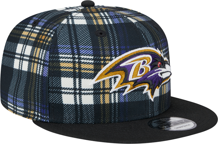 New Era 2024 Baltimore Ravens Statement Grey Sideline 950 Snapback Adjustable Hat side view