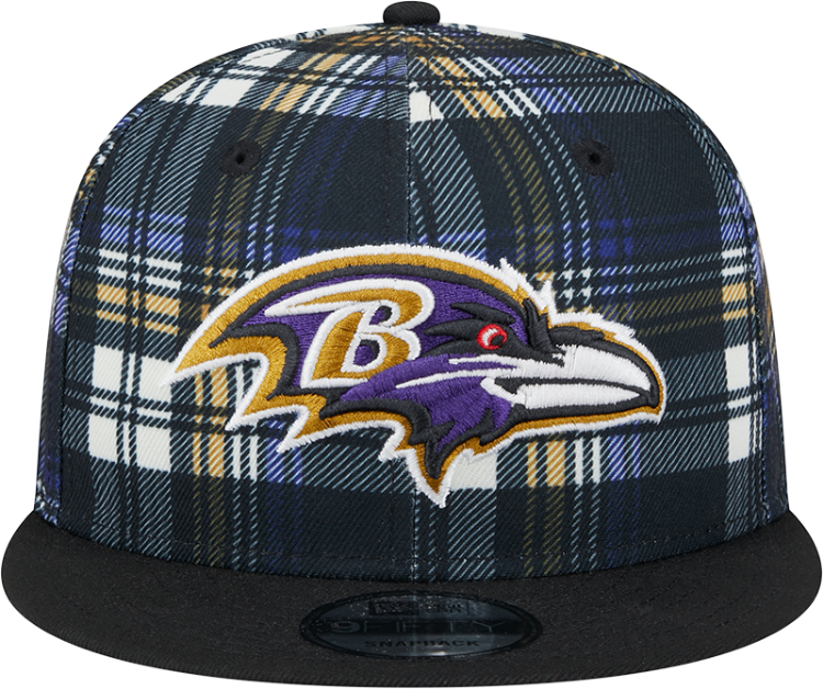 New Era 2024 Baltimore Ravens Statement Grey Sideline 950 Snapback Adjustable Hat back view