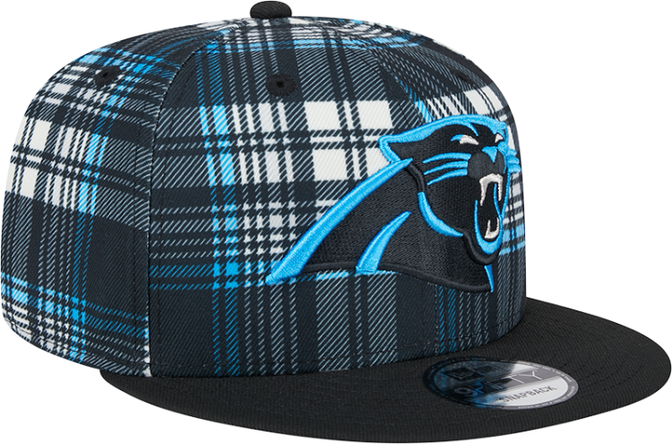 New Era 2024 Carolina Panthers Statement Grey Sideline 950 Snapback Adjustable Hat side view