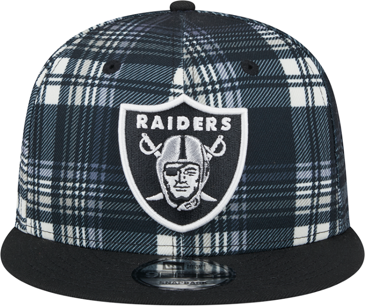 New Era 2024 Las Vegas Raiders Statement Grey Sideline 950 Snapback Adjustable Hat back view