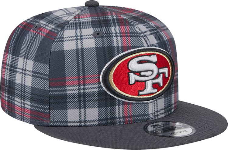 New Era 202 San Francisco 49ers Statement Grey Sideline 950 Snapback Adjustable Hat side view