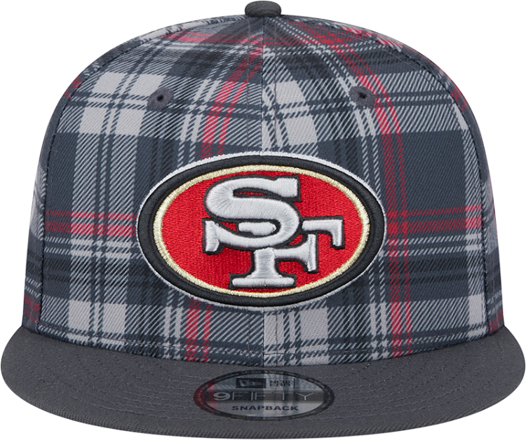 New Era 202 San Francisco 49ers Statement Grey Sideline 950 Snapback Adjustable Hat back view