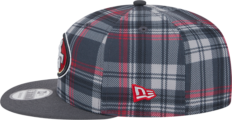 New Era 202 San Francisco 49ers Statement Grey Sideline 950 Snapback Adjustable Hat detail view