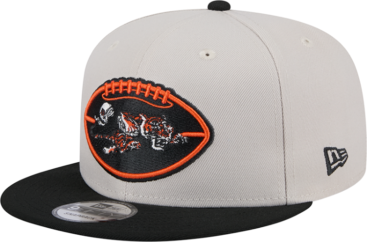 Cincinnati Bengals New Era 2024 Sideline Historic 59FIFTY Fitted Hat - Stone/Black side view