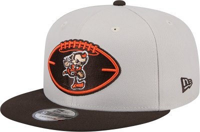 Cleveland Browns New Era 2024 Sideline Historic 59FIFTY Fitted Hat - Stone/Black front view