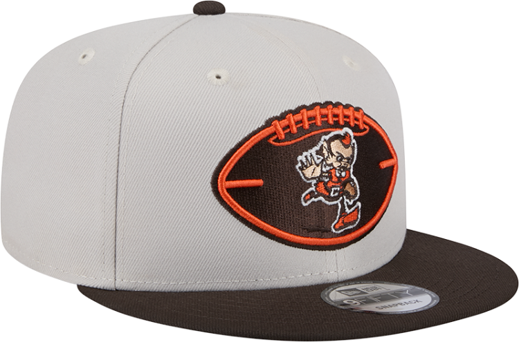 Cleveland Browns New Era 2024 Sideline Historic 59FIFTY Fitted Hat - Stone/Black side view