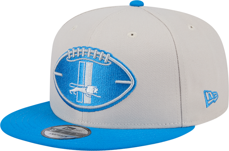 Detroit Lions New Era 2024 Sideline Historic 59FIFTY Fitted Hat - Stone/Black side view