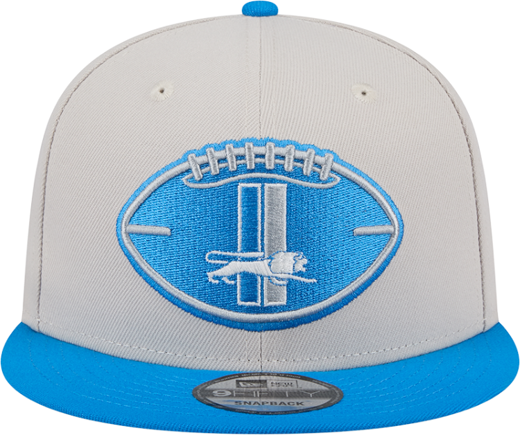 Detroit Lions New Era 2024 Sideline Historic 59FIFTY Fitted Hat - Stone/Black back view