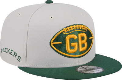 Green Bay Packers New Era 2024 Sideline Historic 59FIFTY Fitted Hat - Stone/Black side view