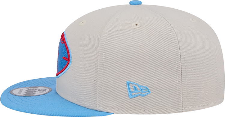 Houston Oilers New Era 2024 Sideline Historic 59FIFTY Fitted Hat - Stone/Black detail view