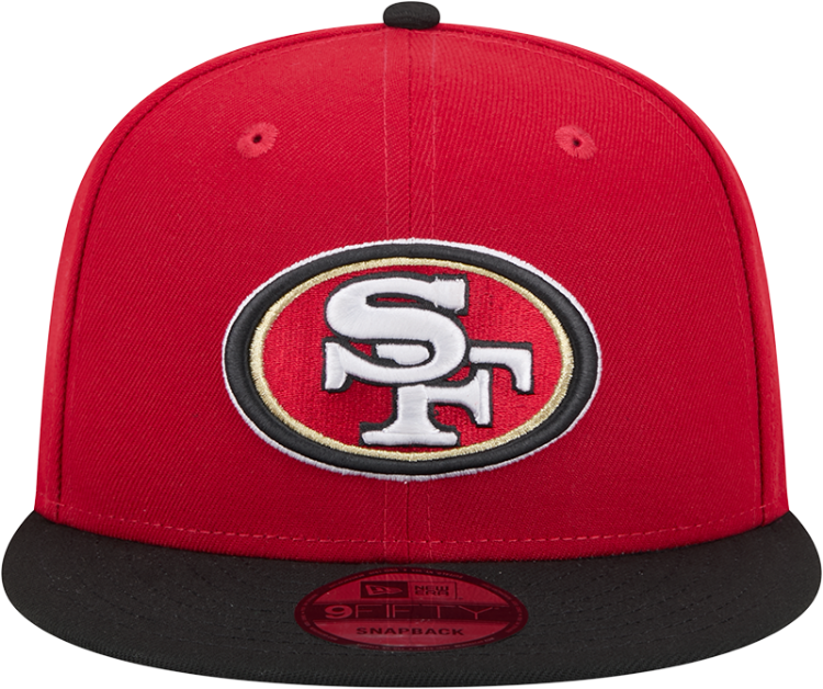 San Francisco 49ers 2025 New Era 9FIFTY Snapback Hat – Official Sideline Cap in Red & Black back view