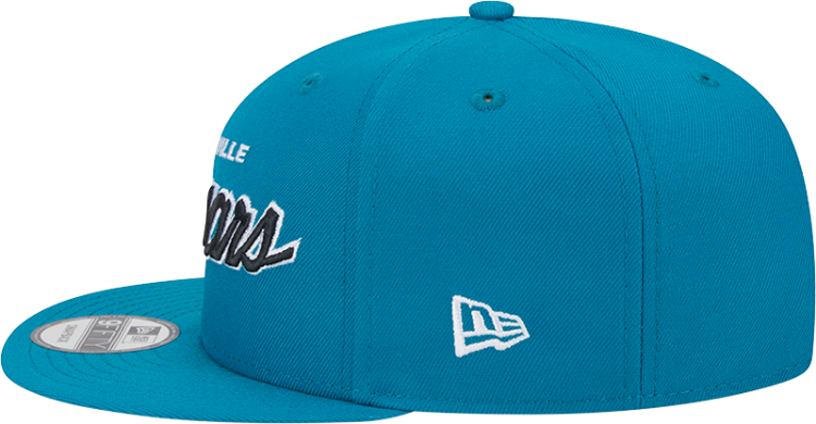 Jacksonville Jaguars New Era Main Script 9FIFTY Snapback Hat - Teal detail view