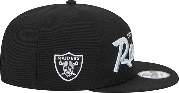 Men's Las Vegas Raiders New Era Black Main Script 9FIFTY Snapback Hat