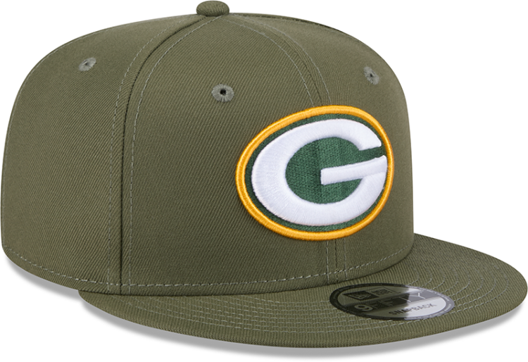 Men's Green Bay Packers Olive Green New Era  9FIFTY Snapback Hat