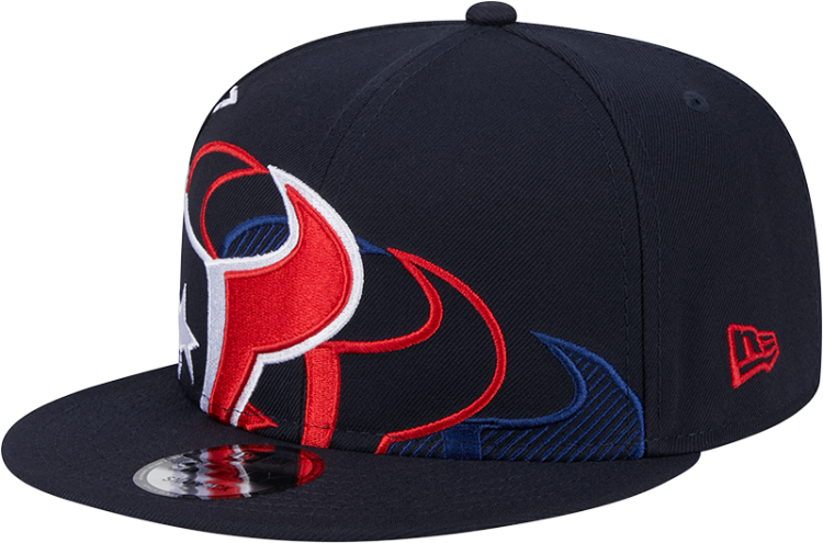 Houston Texans New Era Team Shadow Navy 9FIFTY Snapback Hat front view