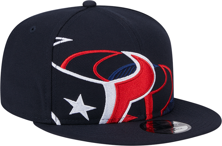 Houston Texans New Era Team Shadow Navy 9FIFTY Snapback Hat side view