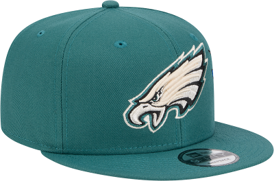 Men's Philadelphia Eagles New Era Midnight Green City Art 9FIFTY Snapback Hat side view