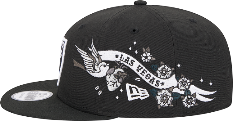 Men's Las Vegas Raiders New Era Black City Art 9FIFTY Snapback Hat
