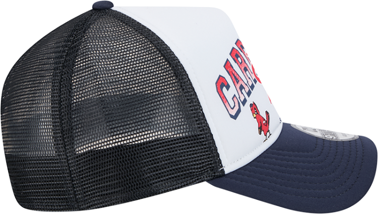 St. Louis Cardinals New Era Retro Wordmark 9FORTY A-Frame Trucker Adjustable Hat - White