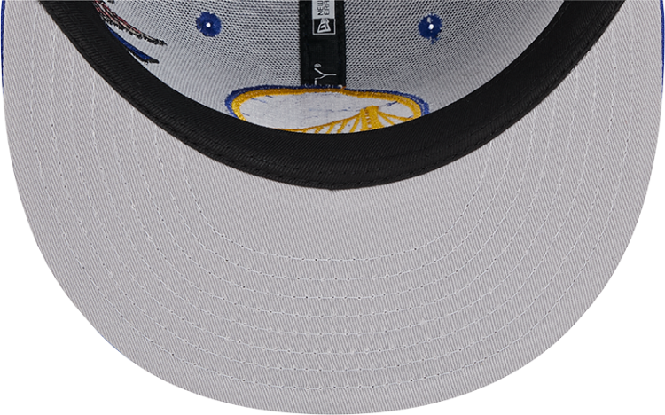 Men's Golden State Warriors New Era Royal Injection City Art 9FIFTY Snapback Hat