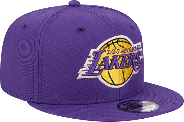 Men's Los Angeles Lakers New Era Injection City Art 9FIFTY Snapback Hat front view