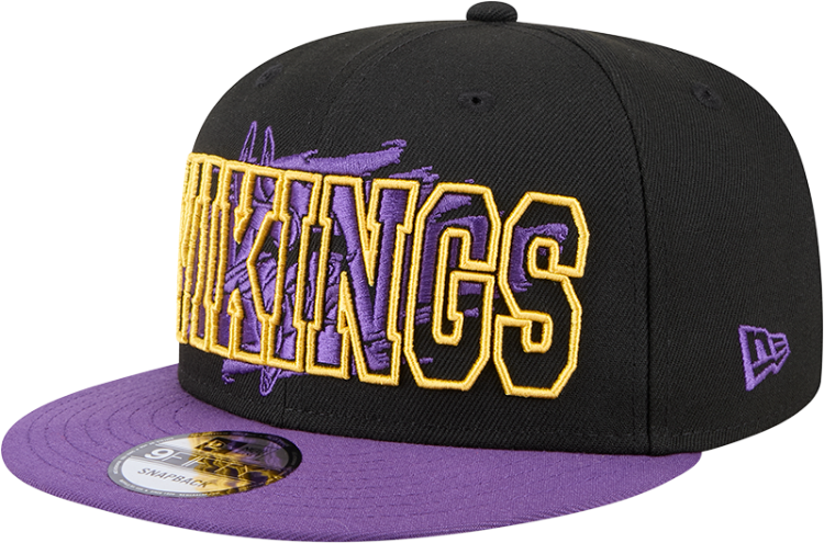 Men's New Era Minnesota Vikings Splatter 950 Snapback Hat front view