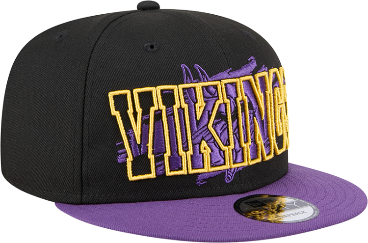Men's New Era Minnesota Vikings Splatter 950 Snapback Hat side view