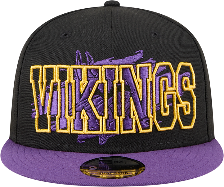Men's New Era Minnesota Vikings Splatter 950 Snapback Hat back view