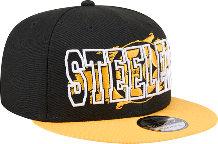Men's New Era Pittsburgh Steelers Splatter 950 Snapback Hat side view