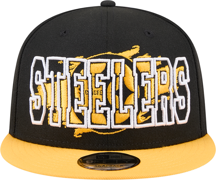 Men's New Era Pittsburgh Steelers Splatter 950 Snapback Hat back view