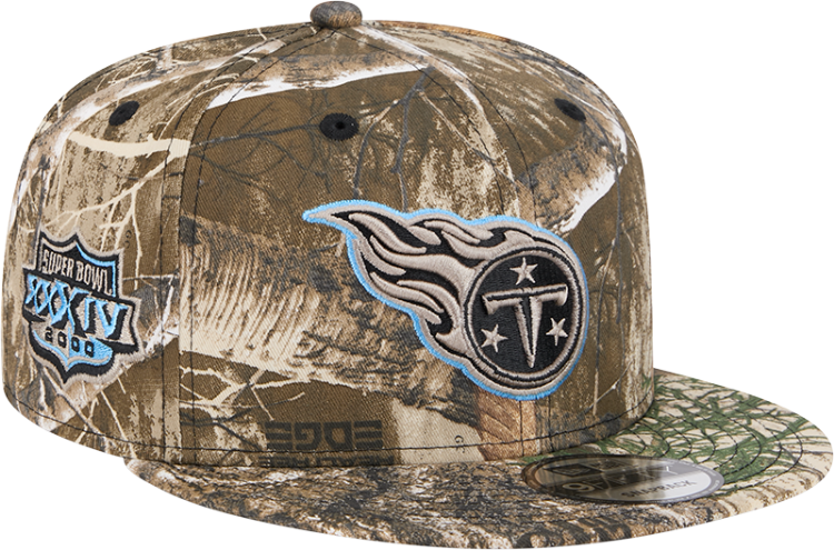 Men's New Era Realtree Camo Tennessee Titans Active 9FIFTY Snapback Hat side view