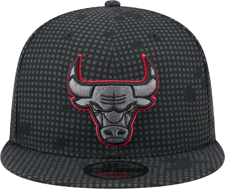 Men's Chicago Bulls New Era Black Midnight Ink Pop Outline 9FIFTY Snapback Hat