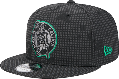 Boston Celtics New Era Midnight Ink Pop Outline 9FIFTY Snapback Hat - Black front view
