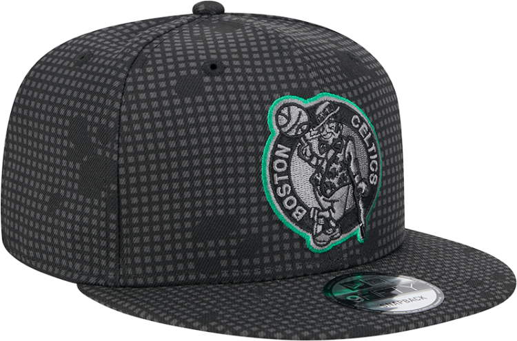 Boston Celtics New Era Midnight Ink Pop Outline 9FIFTY Snapback Hat - Black side view