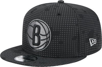 Brooklyn Nets New Era Midnight Ink Pop Outline 9FIFTY Snapback Hat - Black front view