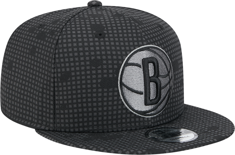 Brooklyn Nets New Era Midnight Ink Pop Outline 9FIFTY Snapback Hat - Black side view