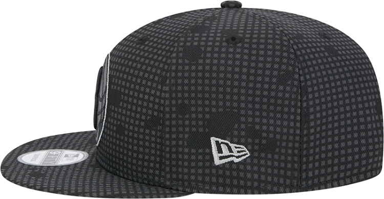 Brooklyn Nets New Era Midnight Ink Pop Outline 9FIFTY Snapback Hat - Black detail view