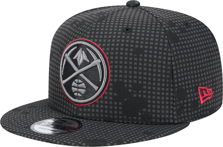 Denver Nuggets New Era Midnight Ink Pop Outline 9FIFTY Snapback Hat - Black front view