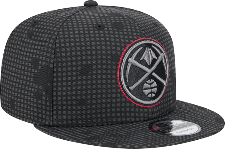 Denver Nuggets New Era Midnight Ink Pop Outline 9FIFTY Snapback Hat - Black side view
