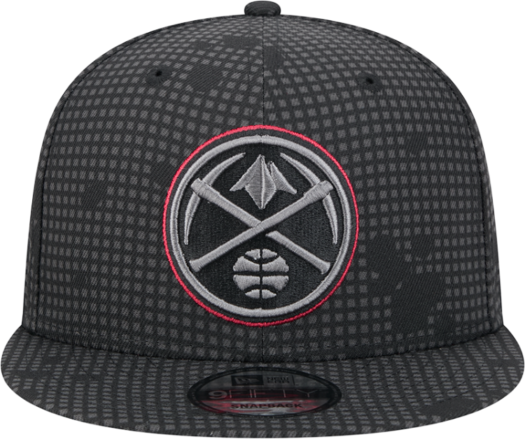 Denver Nuggets New Era Midnight Ink Pop Outline 9FIFTY Snapback Hat - Black back view