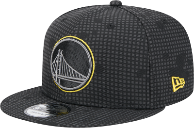 Golden State Warriors New Era Midnight Ink Pop Outline 9FIFTY Snapback Hat - Black front view
