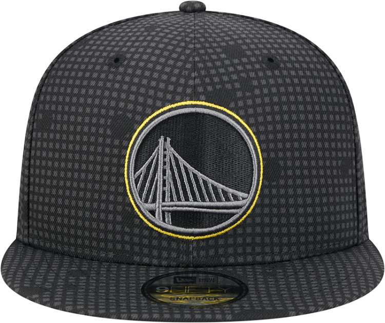 Golden State Warriors New Era Midnight Ink Pop Outline 9FIFTY Snapback Hat - Black back view
