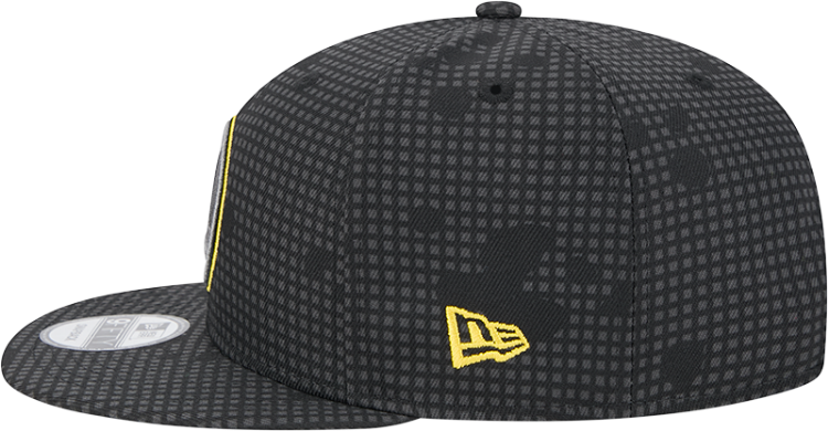 Golden State Warriors New Era Midnight Ink Pop Outline 9FIFTY Snapback Hat - Black detail view