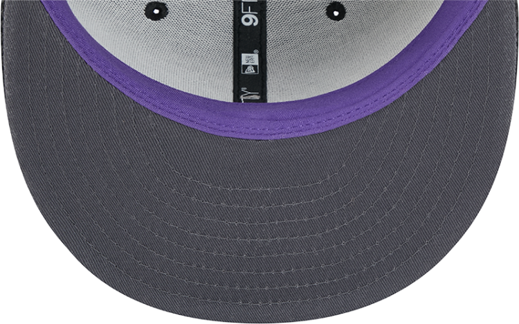 Los Angeles Lakers New Era Midnight Ink Pop Outline 9FIFTY Snapback Hat - Black image 7