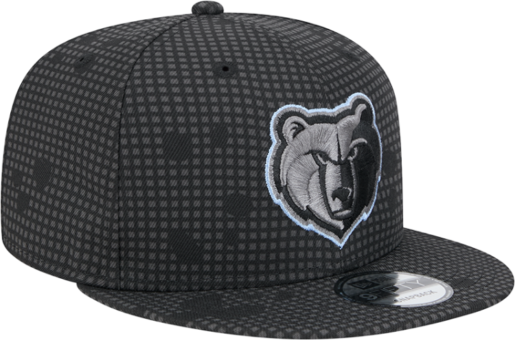 Memphis Grizzlies New Era Midnight Ink Pop Outline 9FIFTY Snapback Hat - Black side view