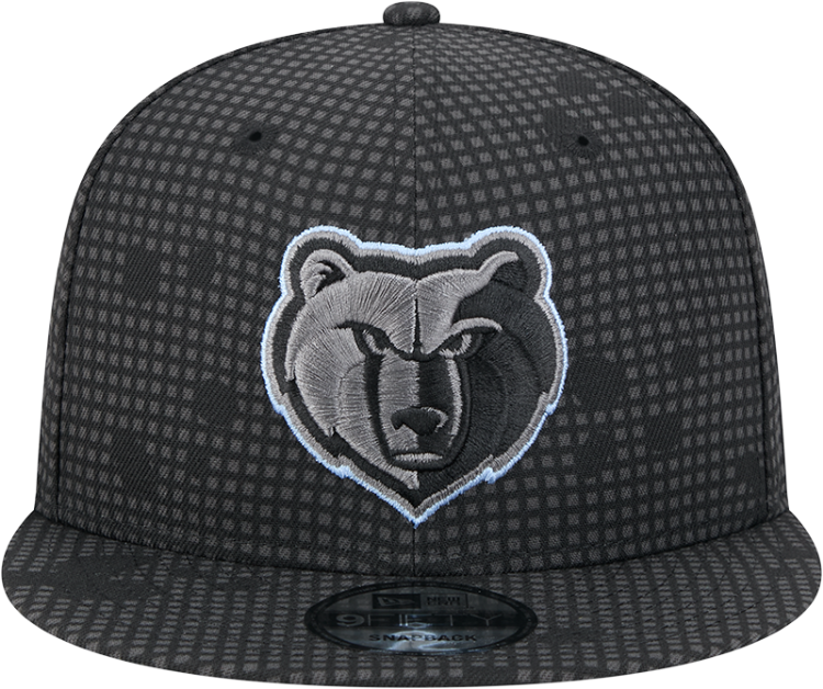 Memphis Grizzlies New Era Midnight Ink Pop Outline 9FIFTY Snapback Hat - Black back view